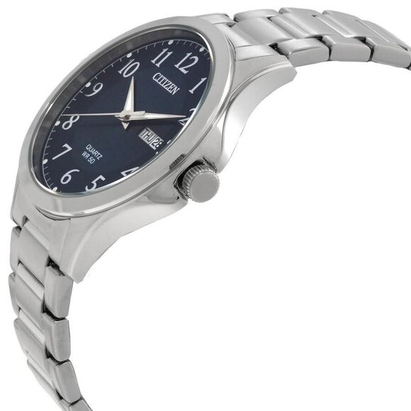 NWT Authentic Citizen Quartz Blue Dial Men's Watch - Picture 2 of 3